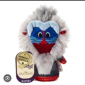 Disney Lion King Rafiki Plush with Red and Blue Accents